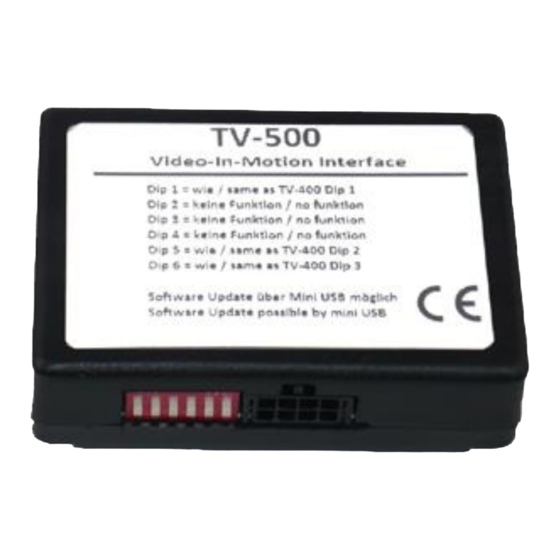 Car-Interface TV-Free CI-TF-NTG3 Manual