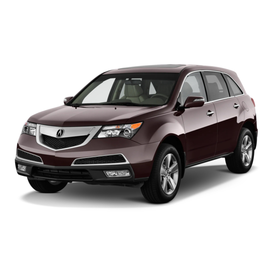 Acura 2012 MDX Manual