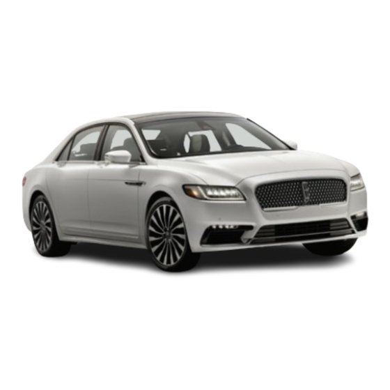 Lincoln 2017 CONTINENTAL Quick Reference Manual