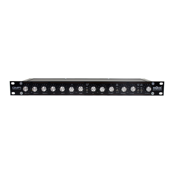Mode Machines OMF-1 Analog Filter Rack Manuals