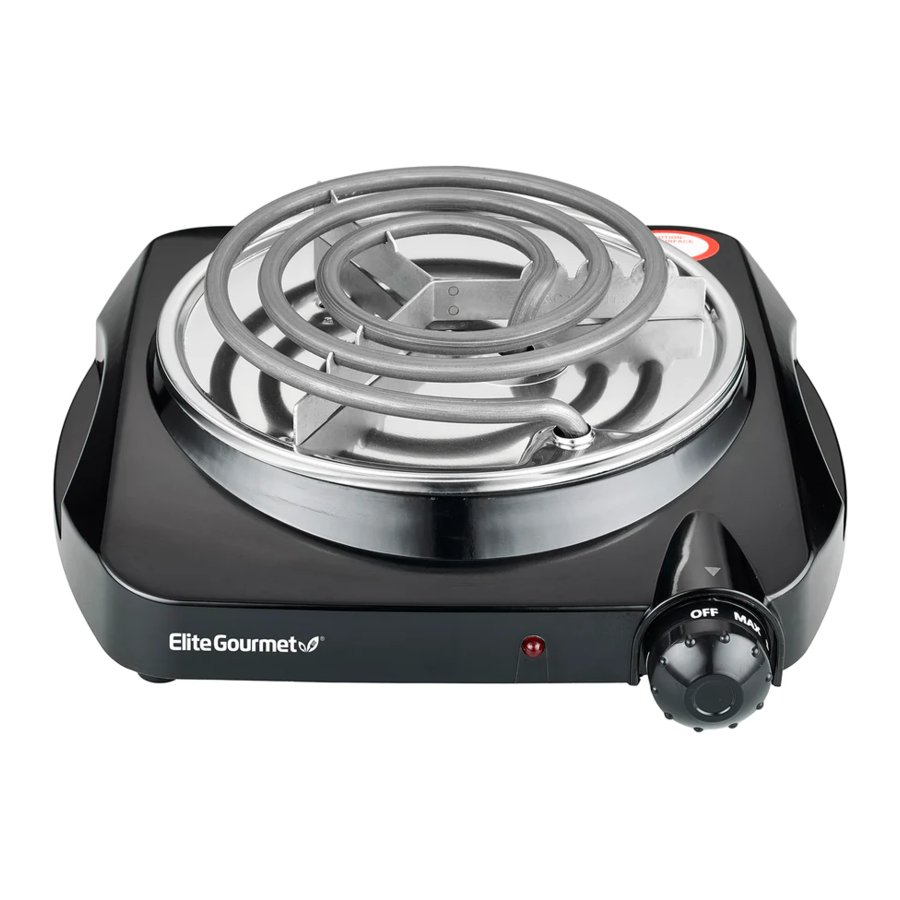Elite Gourmet ESB301C - Electric Single Burner Manual