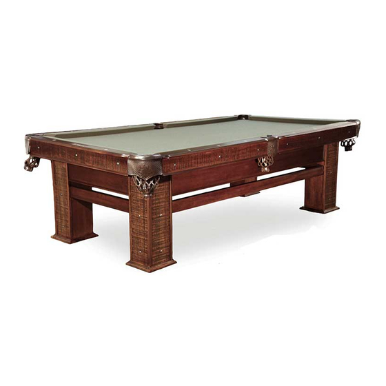 Presidential Billiards LEGEND Installation Instructions