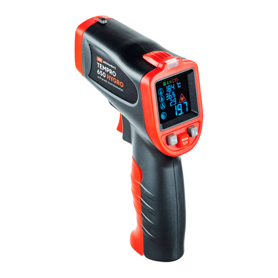ADA INSTRUMENTS TEMPRO 650 HYGRO Operating Manual