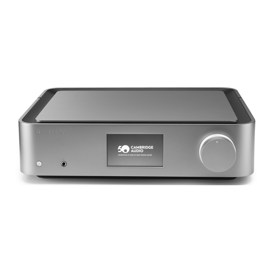 Cambridge Audio EDGE NQ - Preamplifier with Network Player Manual