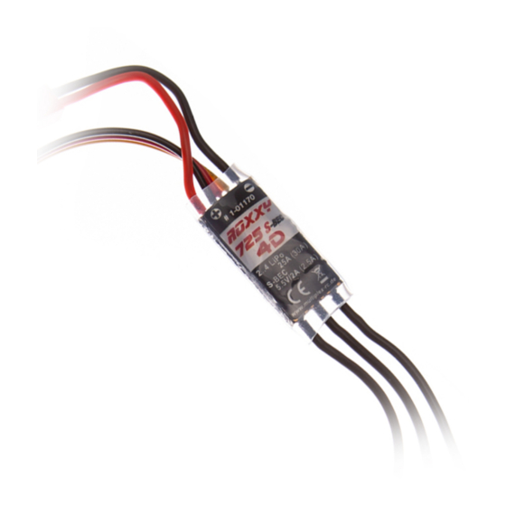 Multiplex ROXXY BL-Control 725 S-BEC 4D Operating Instructions Manual