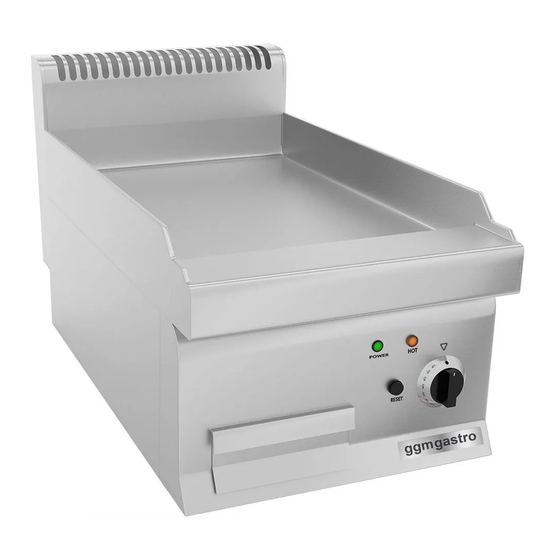 GGM gastro Smooth EBK46-E Instruction Manual