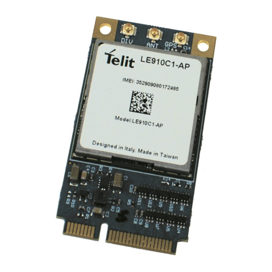 Telit Wireless Solutions xE910 Hardware Reference Manual