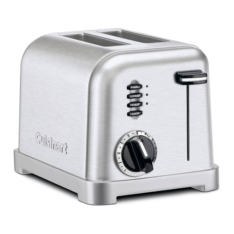 Cuisinart CPT-160 Series - Metal Classic 2-Slice Toaster Manual