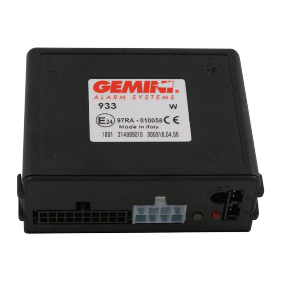 Gemini 933 Series Installation And Use Manual