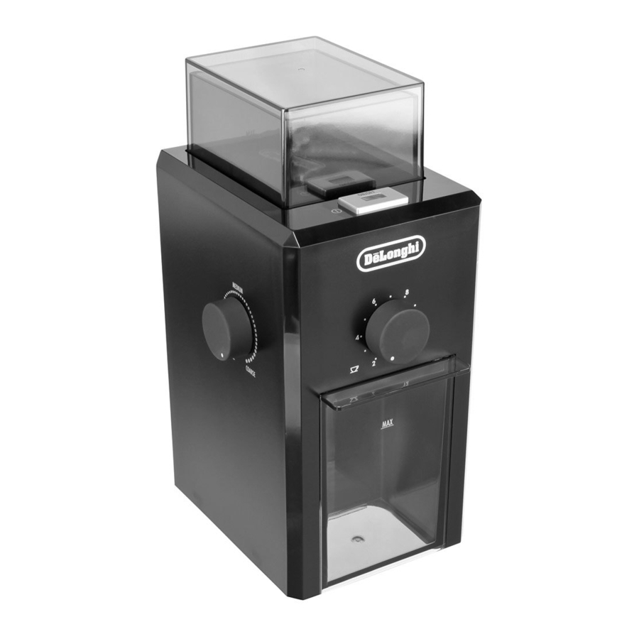 DeLonghi KG 79, KG 89 - Coffee Grinder Manual