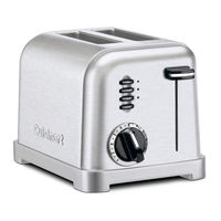 Cuisinart CPT-160BCH - Metal Classic 2 Slice Toaster Chrome Instruction Booklet