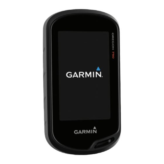 Garmin Oregon 750 Quick Start Manual