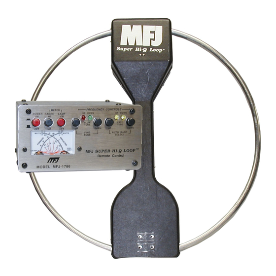 MFJ Super Hi-Q Loop -1786 Instruction Manual