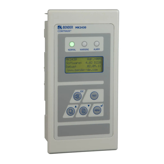Bender COMTRAXX MK2430 Quick Start Manual