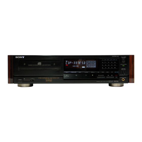 Sony CDP-337ESD Service Manual