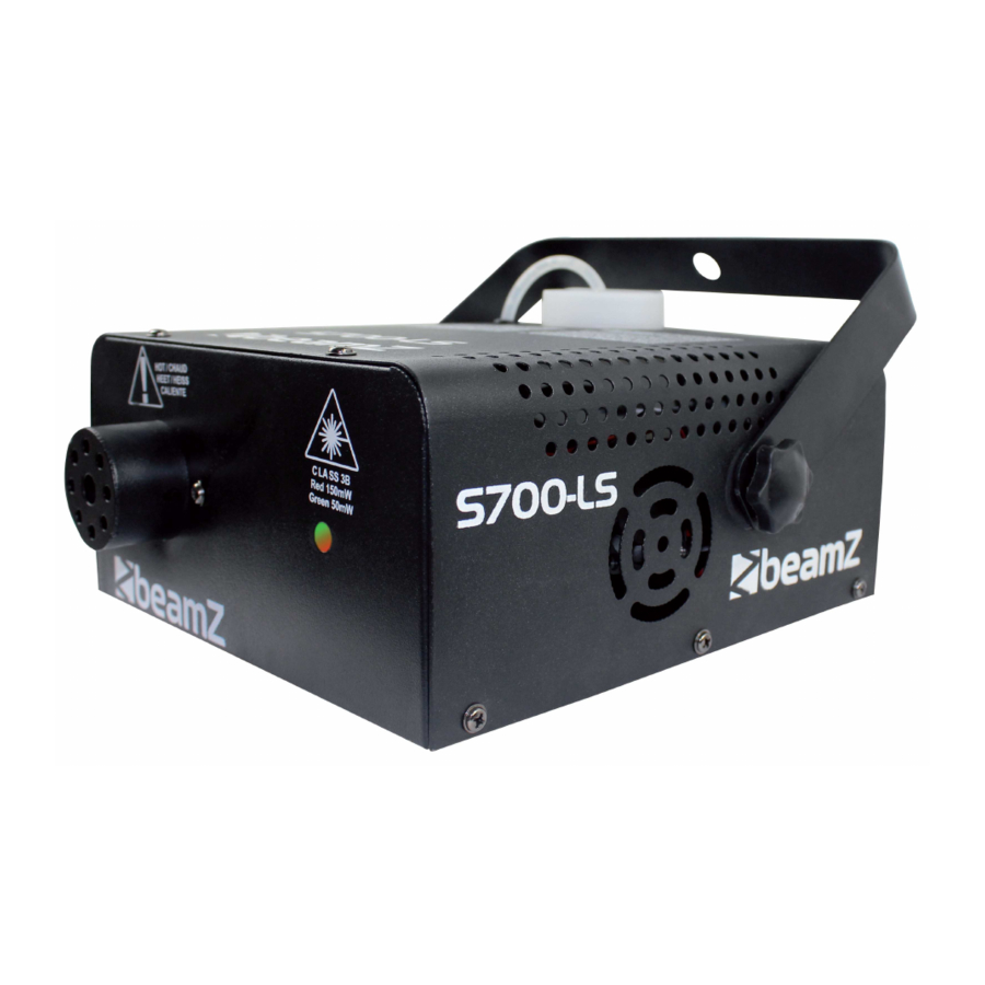 User Manuals: Beamz S700-LS Smoke Machine Laser