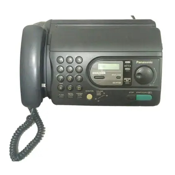 Panasonic KX-FT33 Series Service Manual