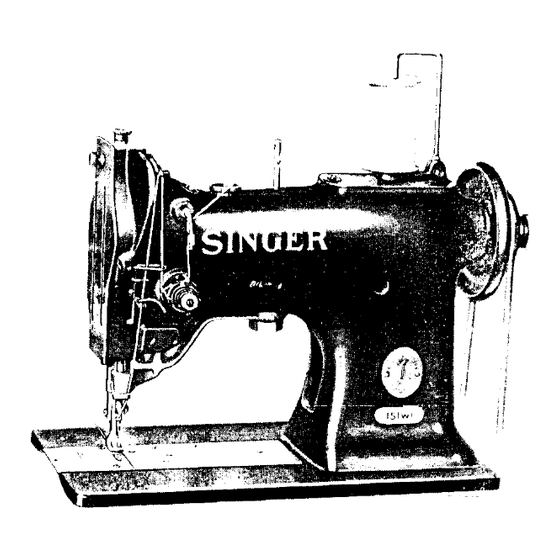 Singer 151W1 Parts List