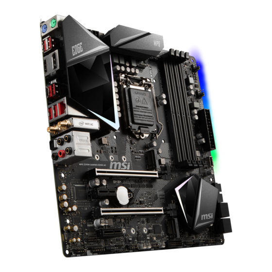 MSI MPG Z390M GAMING EDGE AC Quick Start Manual