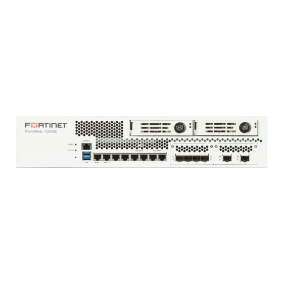 Fortinet FortiWeb 1000E Manuals