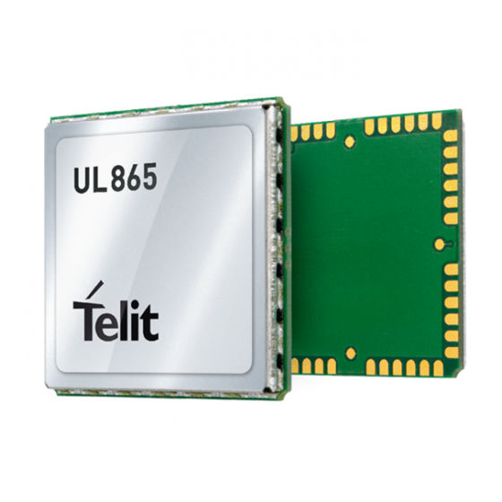 Telit Wireless Solutions UL865 Series Manuals