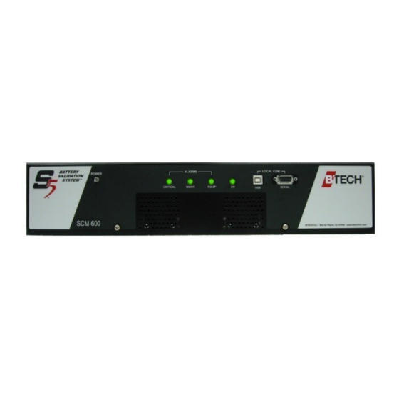 BTECH S5 BATTERY VALIDATION SYSTEM SCM-600 Manuals