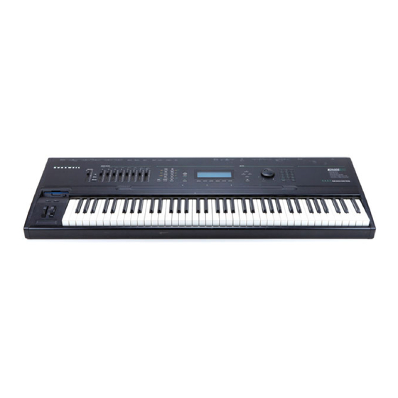 Kurzweil K2500 - MUSICIANS GUIDE Musician’s Manual Supplement
