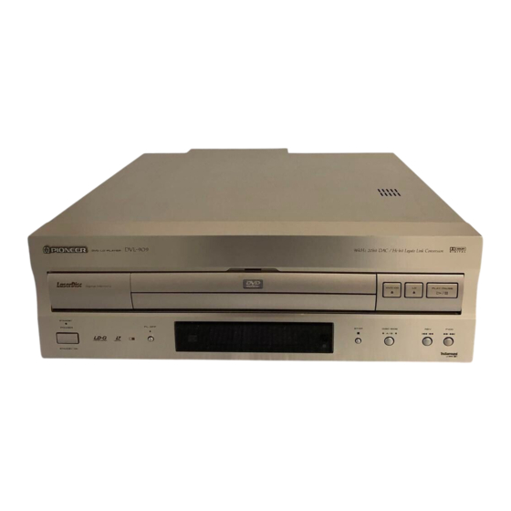 Pioneer DVL-909 Manual
