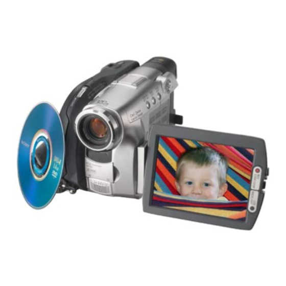 Sony Handycam DCR-DVD301 Operating Instructions Manual