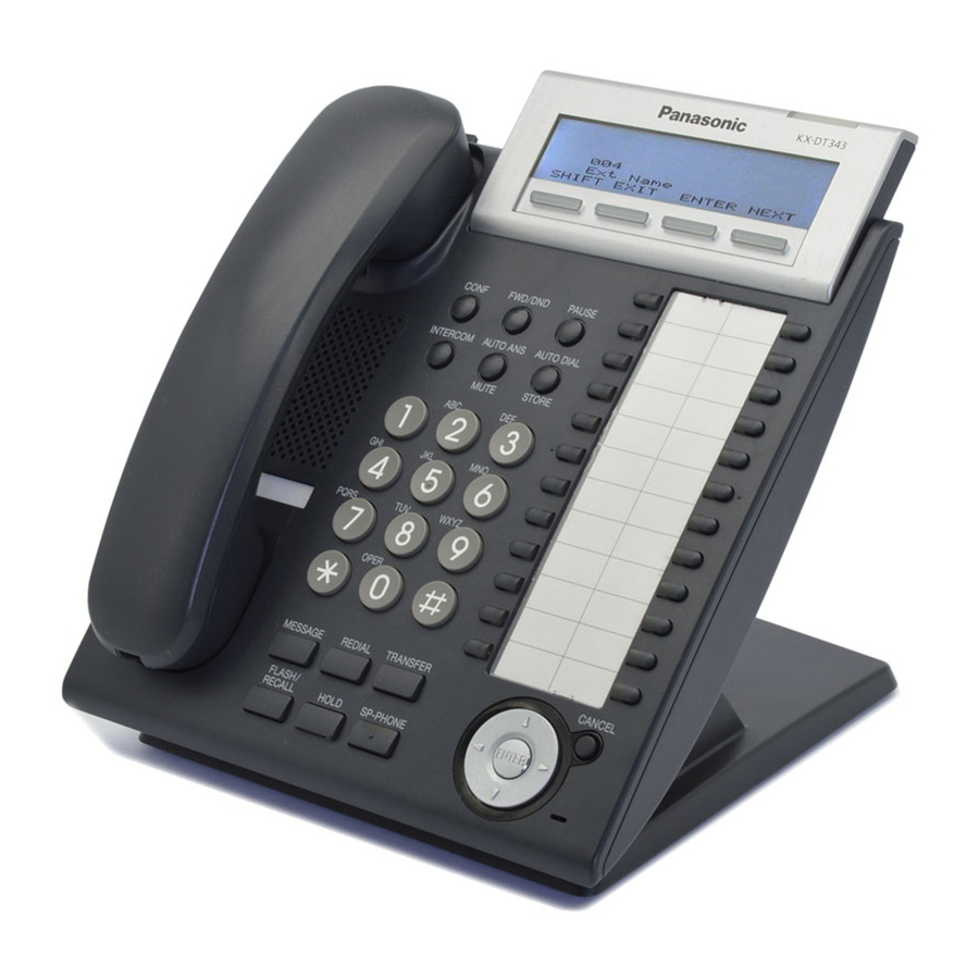 Panasonic KX-DT343, KX-DT346 Manual