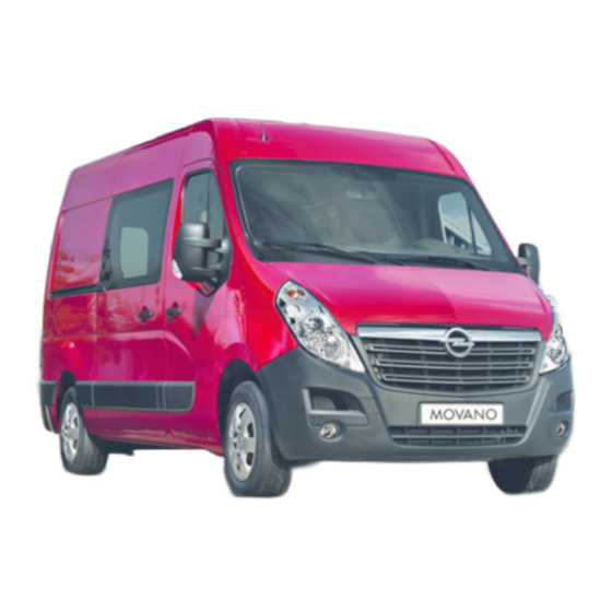 User Manuals: Opel MOVANO 2013 Van
