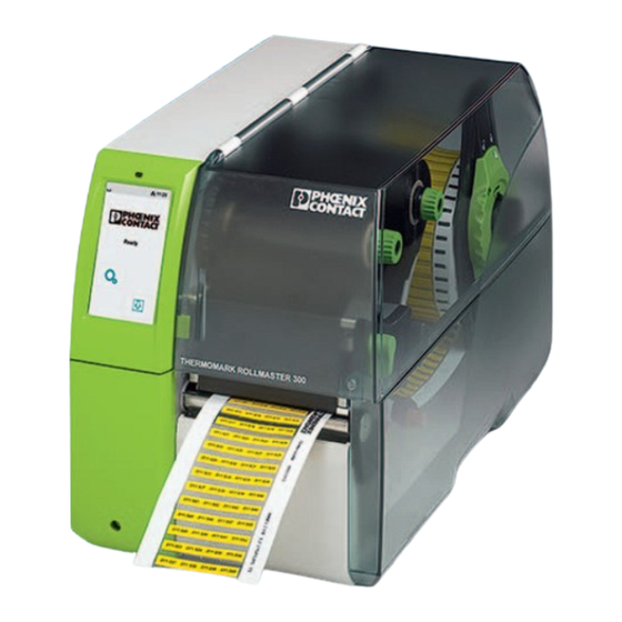 Phoenix Contact THERMOMARK ROLLMASTER 300 User Manual