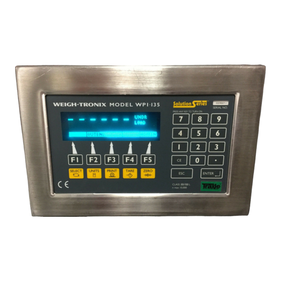 Avery Weigh-Tronix WPI-135 Service Manual