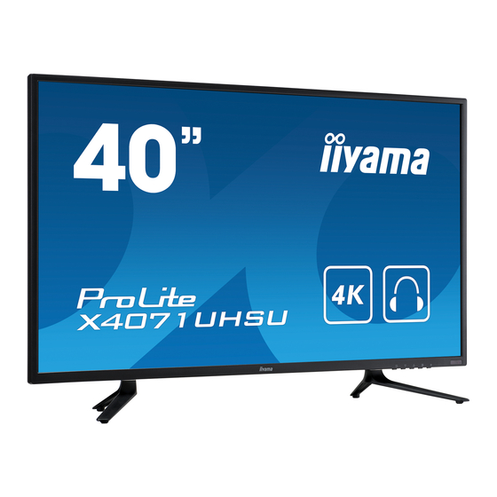 Iiyama PROLITE X4071UHSU User Manual