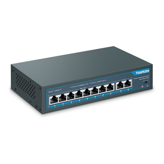 YUANLEY 6 Port 10/100Mbps PoE Switch User Manual