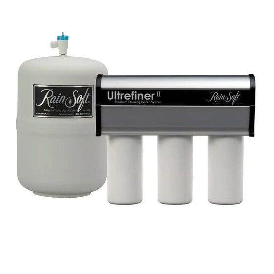 User Manuals Rainsoft Ultrefiner II Water System