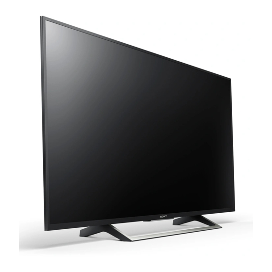 Sony BRAVIA KD-65XE70 Series Operating Instructions Manual