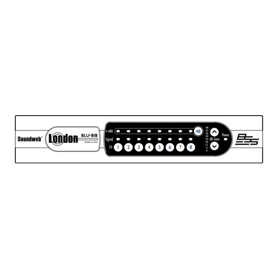 Harman BSS Soundweb London BLU-BIB Installation Manual