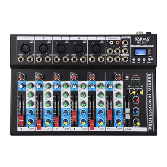 Karma MX 4807 Instruction Manual