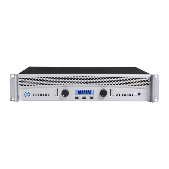 Harman crown XTi Series Operation Manual