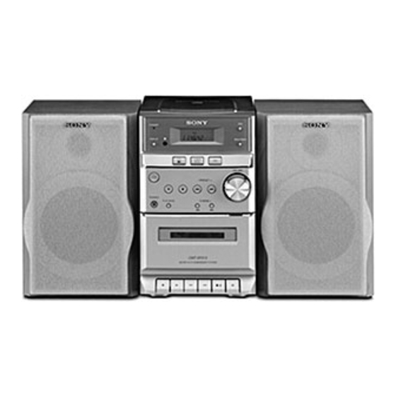 Sony CMT-EP315 Operating Instructions Manual