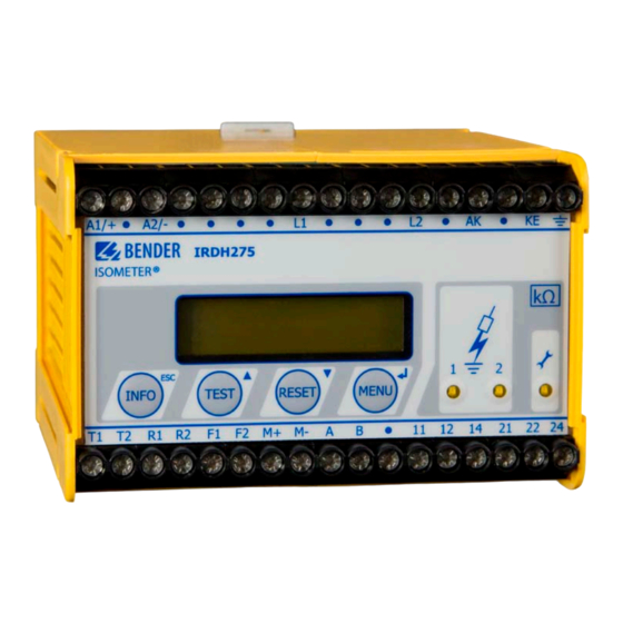 Bender ISOMETER IRDH275 Manual