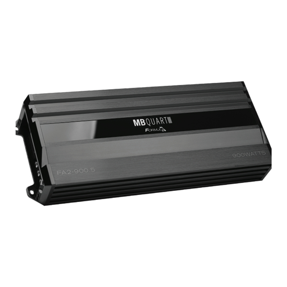 MB QUART Formula FA2-400.4 Quick Start Installation Manual