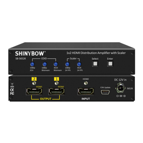 Shinybow USA SB-5652K Instruction Manual