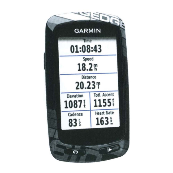 Garmin Edge 810 Quick Start Manual