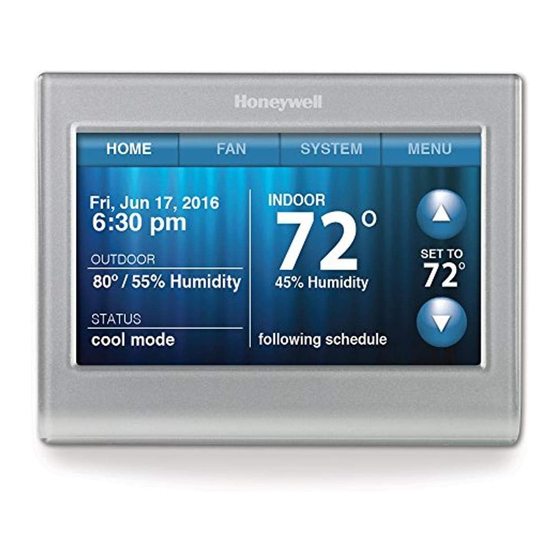 Honeywell Home RTH9580 Wi-Fi Quick Start Manual