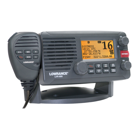 Lowrance LVR-880 EU Installation Instructions Manual