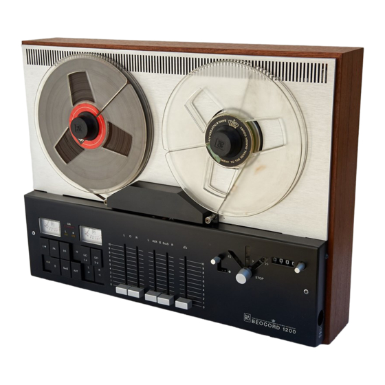 Bang & Olufsen Beocord 1600 Service Manual