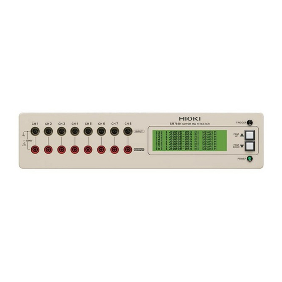 Hioki SM7810 Instruction Manual