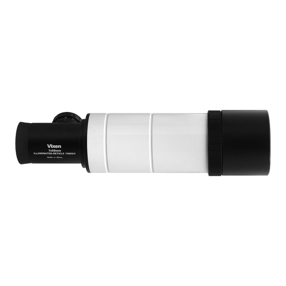 Vixen 70X50 finder scope with illuminated reticle Instruction Manual